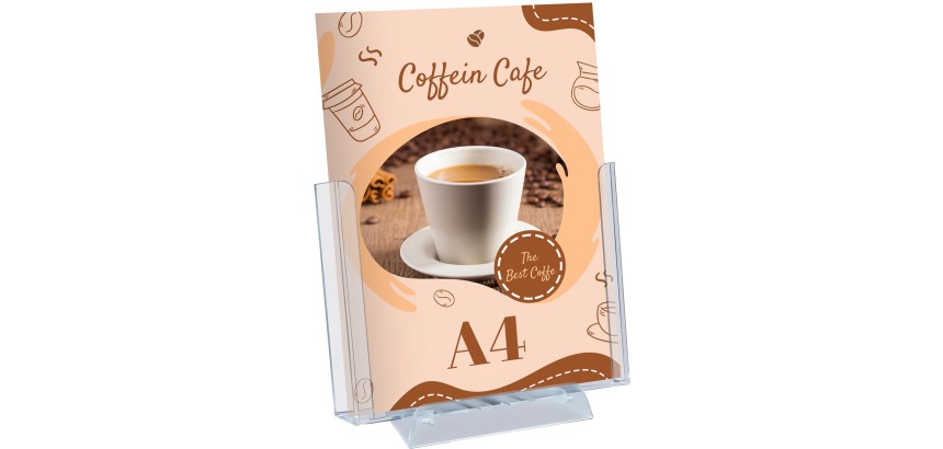 Europel adjustable brochure holder A4, A5 1/3 A4