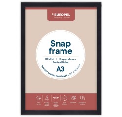 Cadre clipsable Europel A3 25mm noir mat