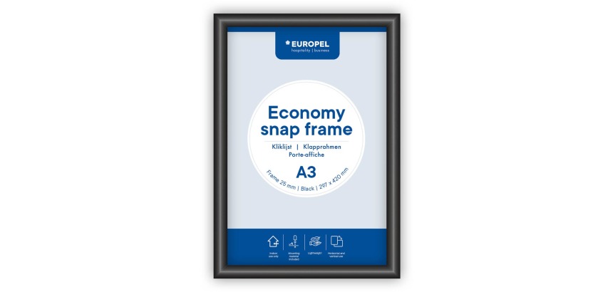 Kliklijst Europel Economy A3 zwart