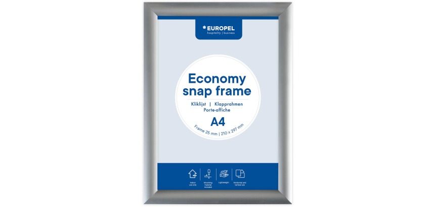 Cadre clipsable Europel Economy A4 argent