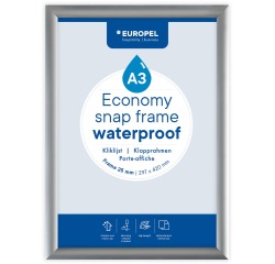 Europel cadre à clapets Economy, étanche, liste 25 mm, ft A3, argent