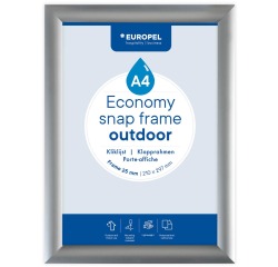 Europel cadre à clapets Economy, étanche, liste 25 mm, ft A4, argent