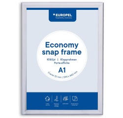 Europel cadre à clapets Economy, liste 25 mm, ft A1, argent