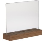 Europel présentoir de documents Premium, pied en bois en T, ft A5, paysage