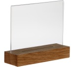 Europel folderhouder Premium, met houten T-voet, ft A6, liggend