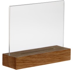 Europel Premium Document Display, T-shaped Wooden Stand, A6 Size, Landscape, Pack of 5 Pieces
