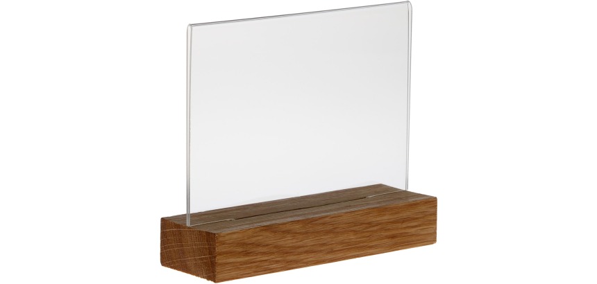 Europel folderhouder Premium, met houten T-voet, ft A6, liggend