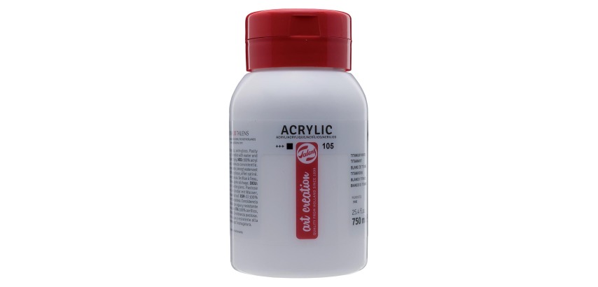 Talens Art Creation acrylic paint, 750 ml bottle, titanium white