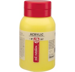 Talens Art Creation peinture acrylique flacon de 750 ml, jaune azo citron