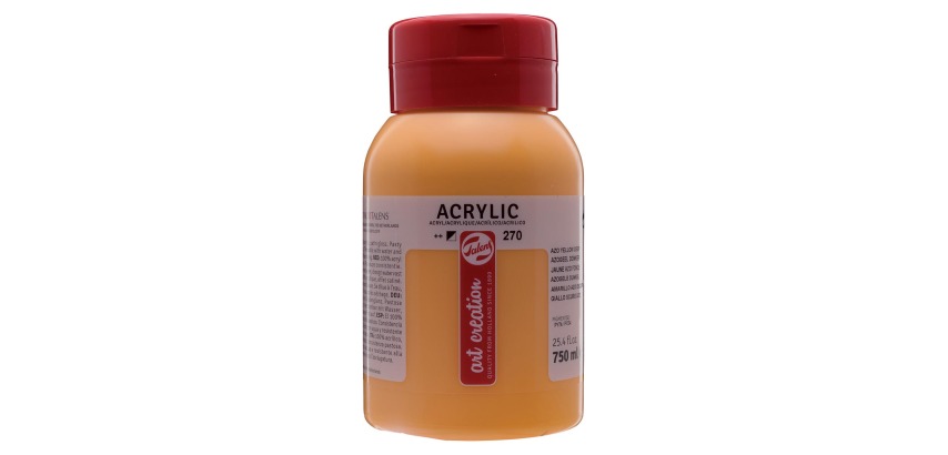 Talens Art Creation acrylic paint bottle of 750 ml, dark azo yellow