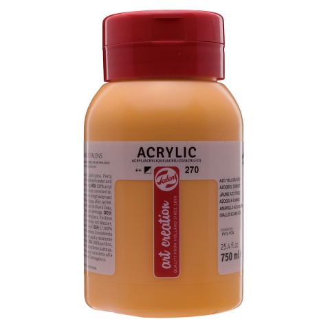 Talens Art Creation acrylverf flacon van 750 ml, donker azogeel