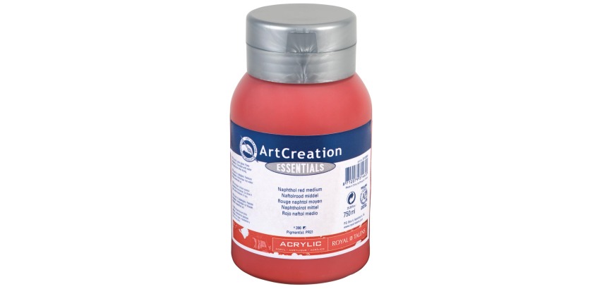 Talens Art Creation peinture acrylique flacon de 750 ml, rouge naphtol moyen