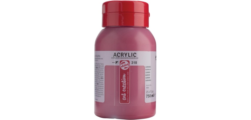 Talens Art Creation acrylic paint bottle of 750 ml, carmine