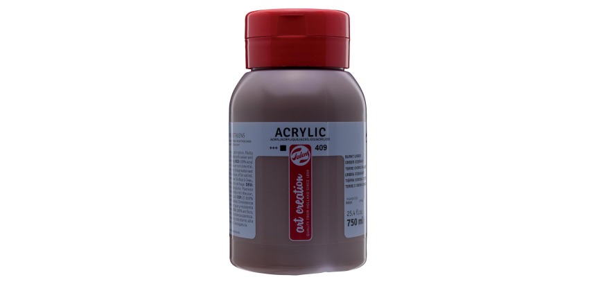 Talens Art Creation acrylic paint 750 ml bottle, burnt umber