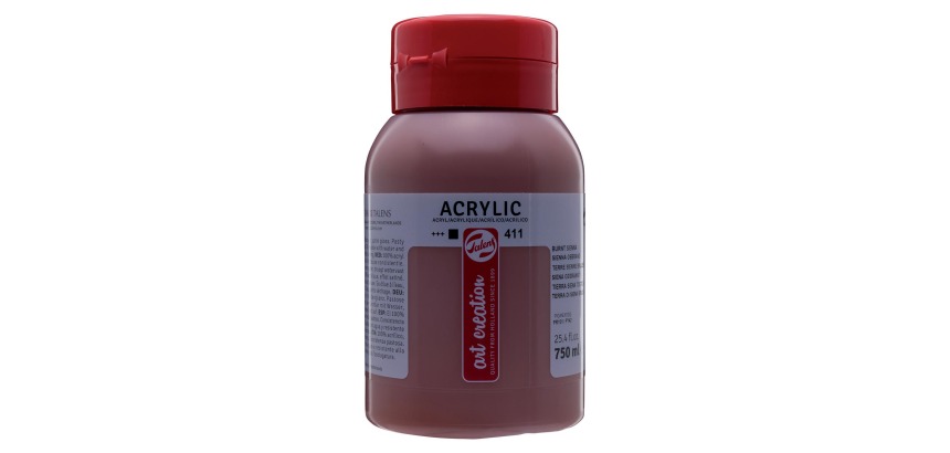 Talens Art Creation peinture acrylique flacon de 750 ml, terre de sienne brûlée