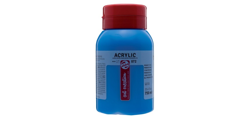 Talens Art Creation acrylverf flacon van 750 ml, primaircyaan