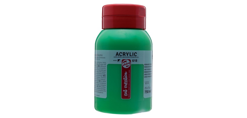 Talens Art Creation acrylverf flacon van 750 ml, licht permanentgroen