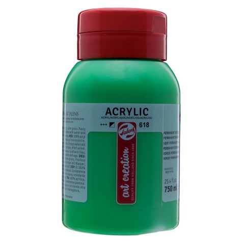 Talens Art Creation peinture acrylique flacon de 750 ml, vert permanent clair