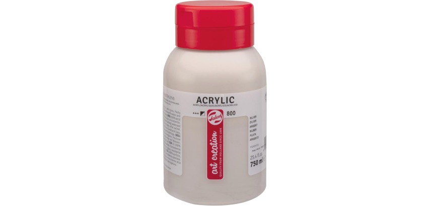 Talens Art Creation acrylic paint, 750 ml bottle, silver