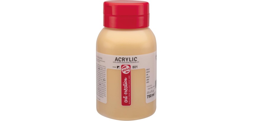 Talens Art Creation acrylic paint bottle of 750 ml, gold