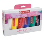Talens Art Creation acrylverf tube van 75 ml, set van 6 tubes in geassorteerde kleuren