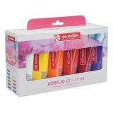 Talens Art Creation acrylverf tube van 75 ml, set van 12 tubes in geassorteerde kleuren