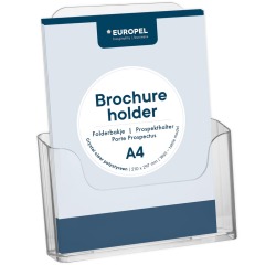 Porte-brochures Europel table/mur A4 41mm acryl