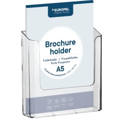 Folderhouder Europel wand A5 transparant
