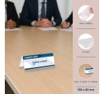 Europel porte-nom chevalet de table ft 40 x 105 mm, paquet de 10 pièces