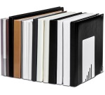 MAUL Metal Bookends, Narrow, 14x8.5x14cm, Set of 2 pcs, White