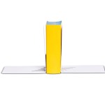 MAUL Metal Bookends, Narrow, 14x8.5x14cm, Set of 2 pcs, White