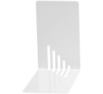 MAUL Metal Bookends, Narrow, 14x8.5x14cm, Set of 2 pcs, White