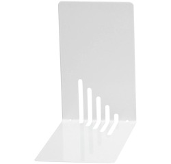 MAUL Serre-livres métall., étroits, 14x8,5x14cm, set de 2 pcs, blanc