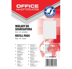 OFFICE products liasse pour classeurs, A4, 80 g, 6 trous, 50 feuilles, quadrillé 5 mm, blanc