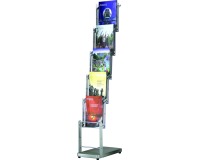 Europel freestanding brochure display 5xA4 foldable