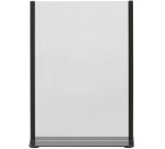 Tisch-Posterhalter A4 Metall mit schwarzem Acrylglas-Schild