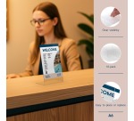 Europel document holder Budget, L-shaped stand, A6 size, portrait, pack of 10 pieces