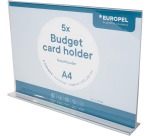 Europel folderhouder Budget, met T-voet, ft A4, liggend, pak van 5 stuks