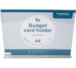 Europel folderhouder Budget, met T-voet, ft A4, liggend, pak van 5 stuks