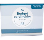 Europel folderhouder Budget, met T-voet, ft A5, liggend, pak van 5 stuks