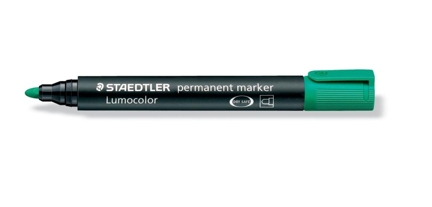 Staedtler Lumocolor 352, permanenter Marker, Rundspitze, 2 mm, grün