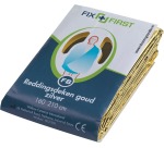 Couverture de sauvetage FixFirst 160x210cm argentée/dorée