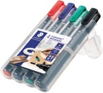 Staedtler Lumocolor 352, permanent marker, round tip, 2 mm, set of 4 pieces in assorted colors
