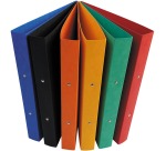 Bronyl ringmap, voor ft A4, uit glanskarton, 2 ringen van 25 mm, geassorteerde kleuren