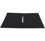 Bronyl ring binder, for A4 size, in glossy cardboard, 2 rings of 25 mm, black