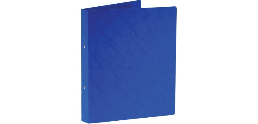 Bronyl ring binder, for A4 format, in glossy cardboard, 2 rings of 25 mm, blue
