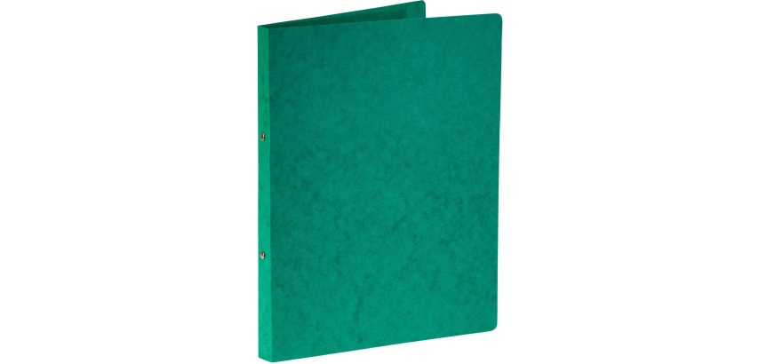 Bronyl ring binder, for A4 size, in glossy cardboard, 2 rings of 16 mm, green
