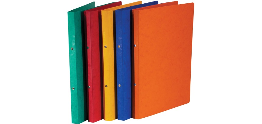 Bronyl classeur à anneaux, pour ft A4, en carton lustré, 2 anneaux de 16 mm, couleurs assorties