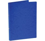Bronyl classeur à anneaux, pour ft A4, en carton lustré, 2 anneaux de 16 mm, bleu