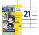 Avery Zweckform étiquettes polyvalentes, 70x42,3mm, blanc, adhésif permanent, 210 étiquettes, 10 feuilles